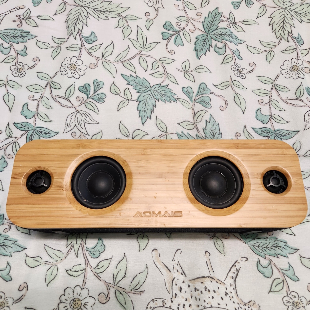 AOMAIS Bamboo Portable  Bluetooth Speaker - Natural Wood Finish
